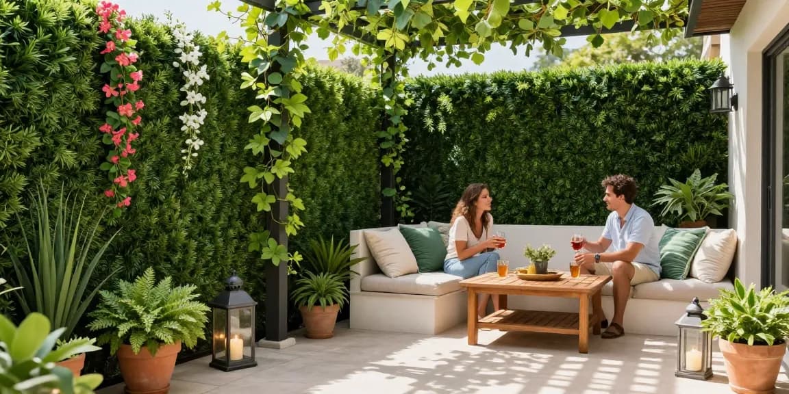 Verbeter je buitenleven met leafely kunsthagen, met levendige kunstheggen in een zonnige tuinomgeving.