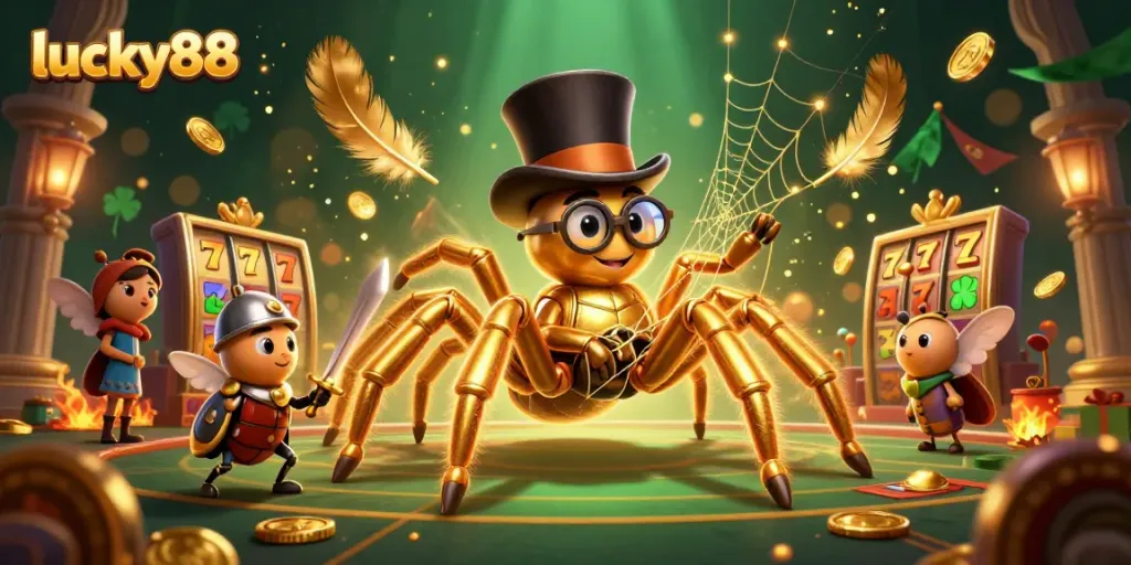 Experience thrilling gameplay at lucky88 with vibrant golden elements and an engaging casino atmosphere.