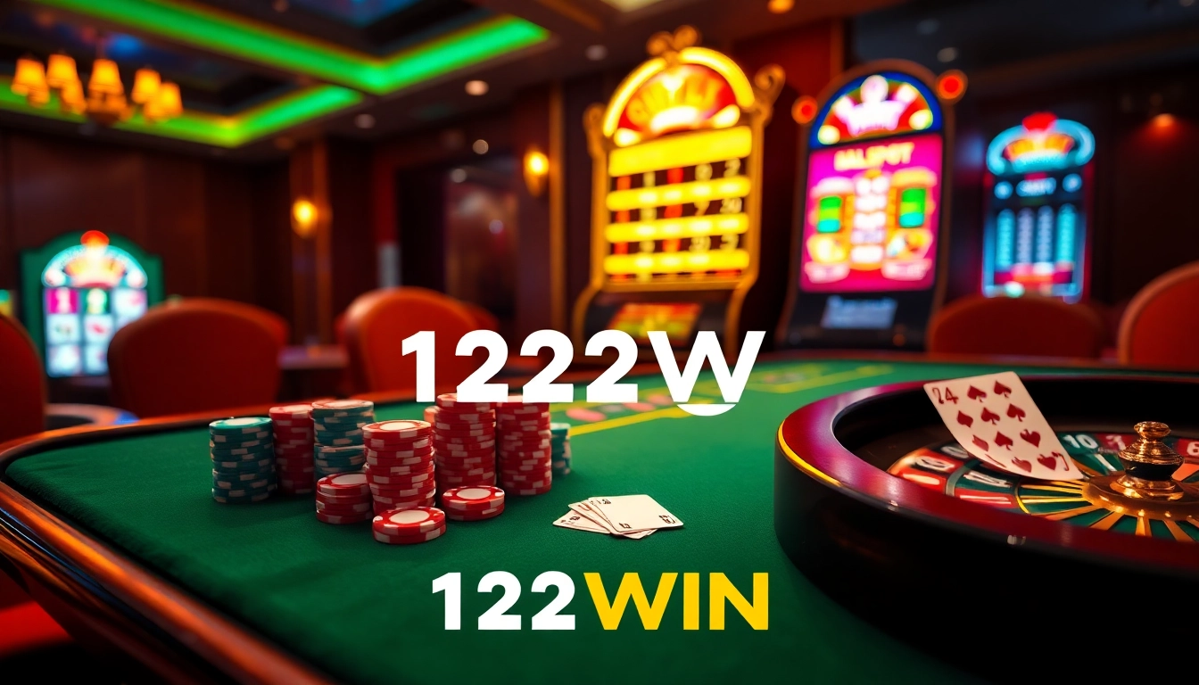 Players strategizing their next move at a glamorous 123WIN poker table with vibrant chips.