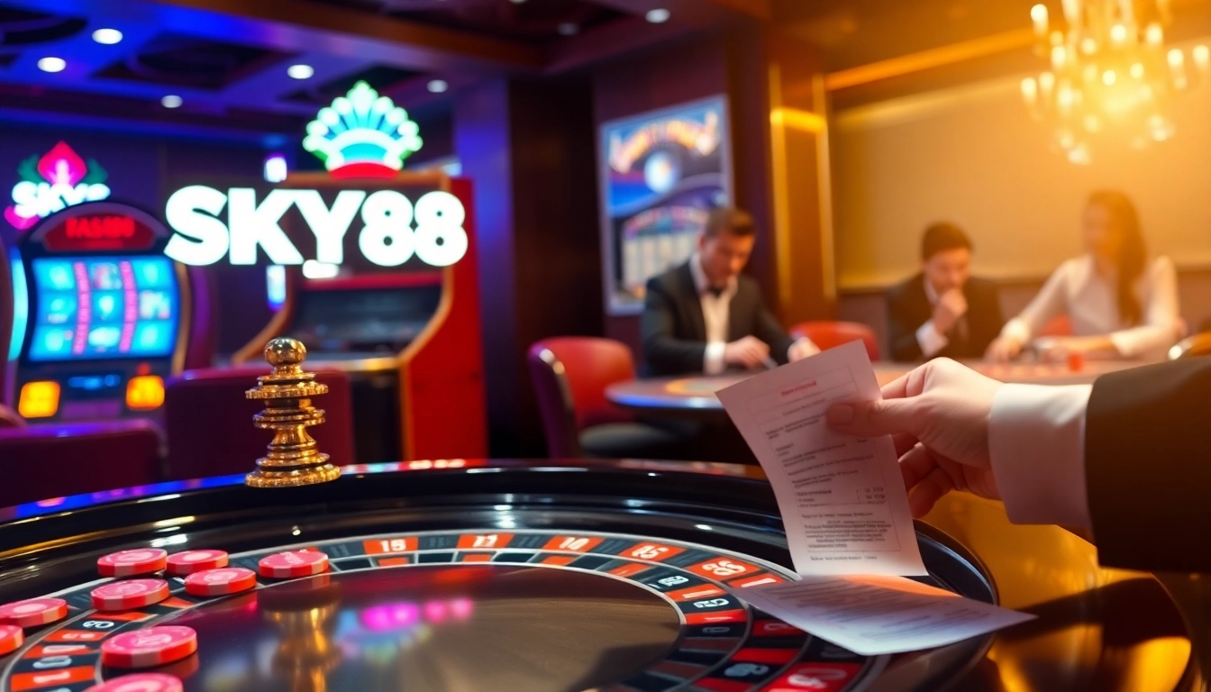 Experience the excitement of gambling at SKY88 with engaging casino games and players.