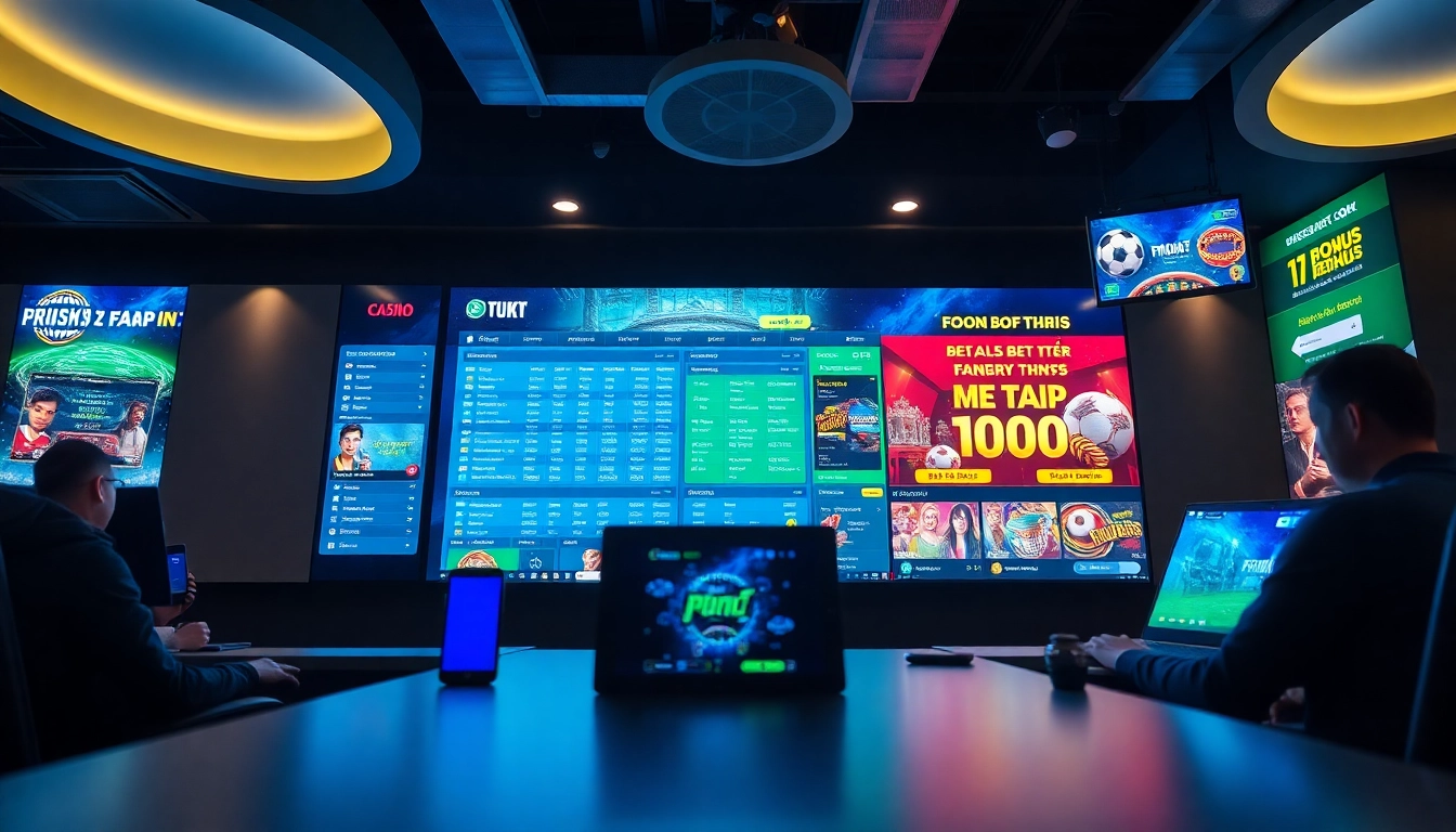 Dynamic online gaming interface showcasing trusted platforms like https://nhacaiuytin.tokyo/ with exciting betting options.