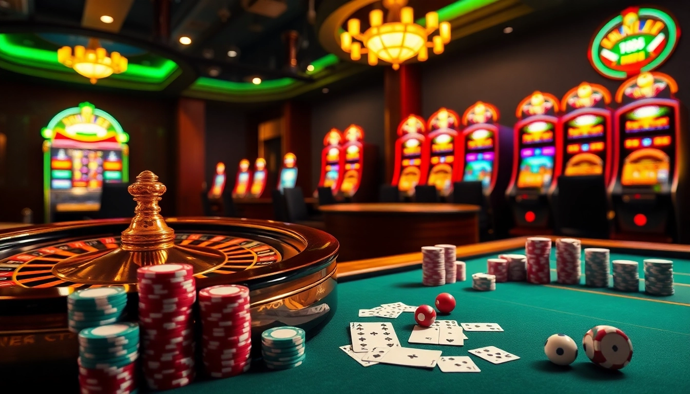 Engage with RR88 excitement at a high-stakes casino table, vibrant with chips and cards.