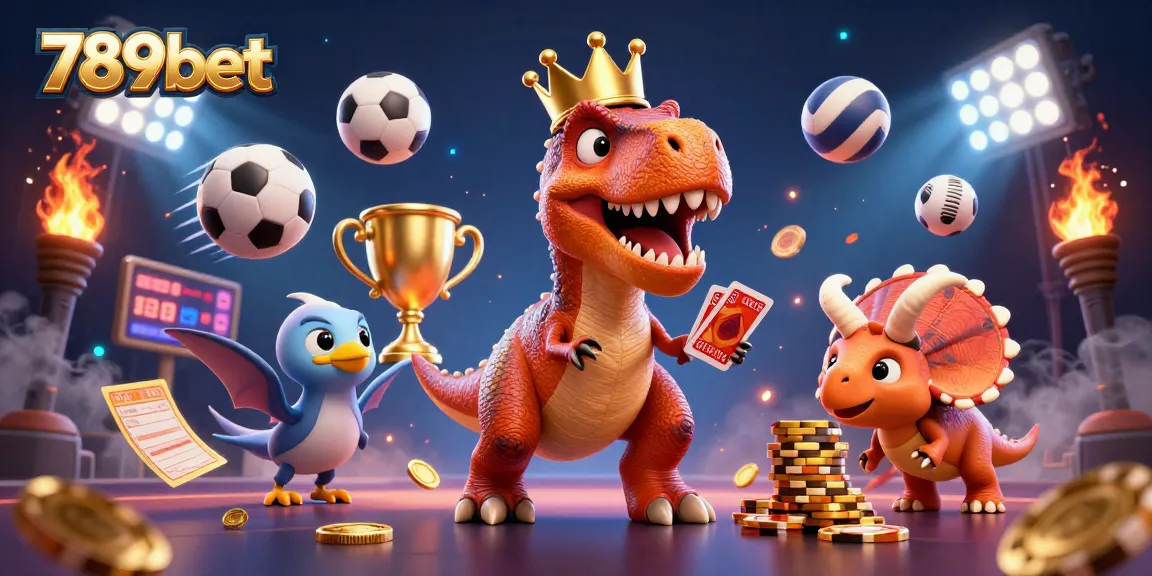 Experience thrilling sports betting at 789bet with animated casino characters and dynamic elements.