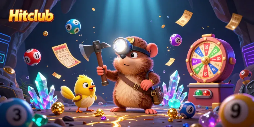 Join the excitement at Hitclub with a dynamic treasure hunter mole ready to win big!