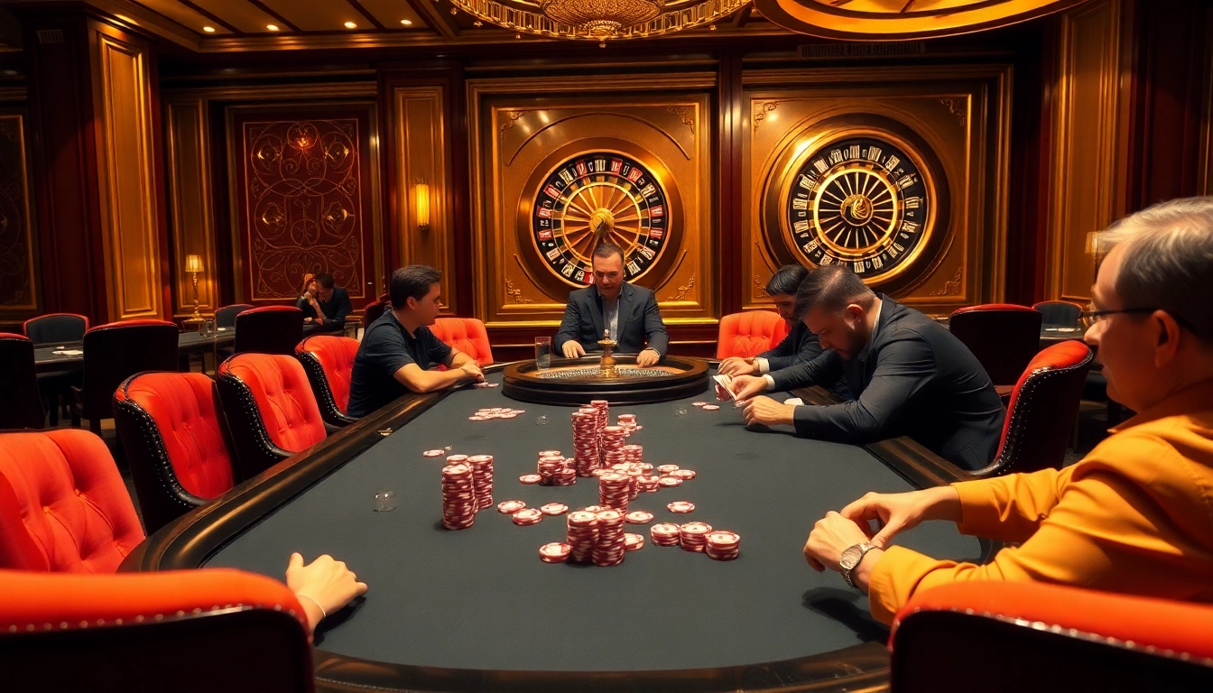 Experience the thrill of gambling at xoilac.review with vibrant poker games and elegant casino atmosphere.