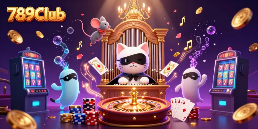 Engage with the thrilling 789Club casino experience highlighted by a whimsical 3D scene featuring enchanting characters.
