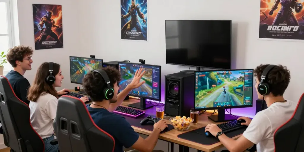 Friends playing together in an engaging gaming environment showcasing 78 win excitement.