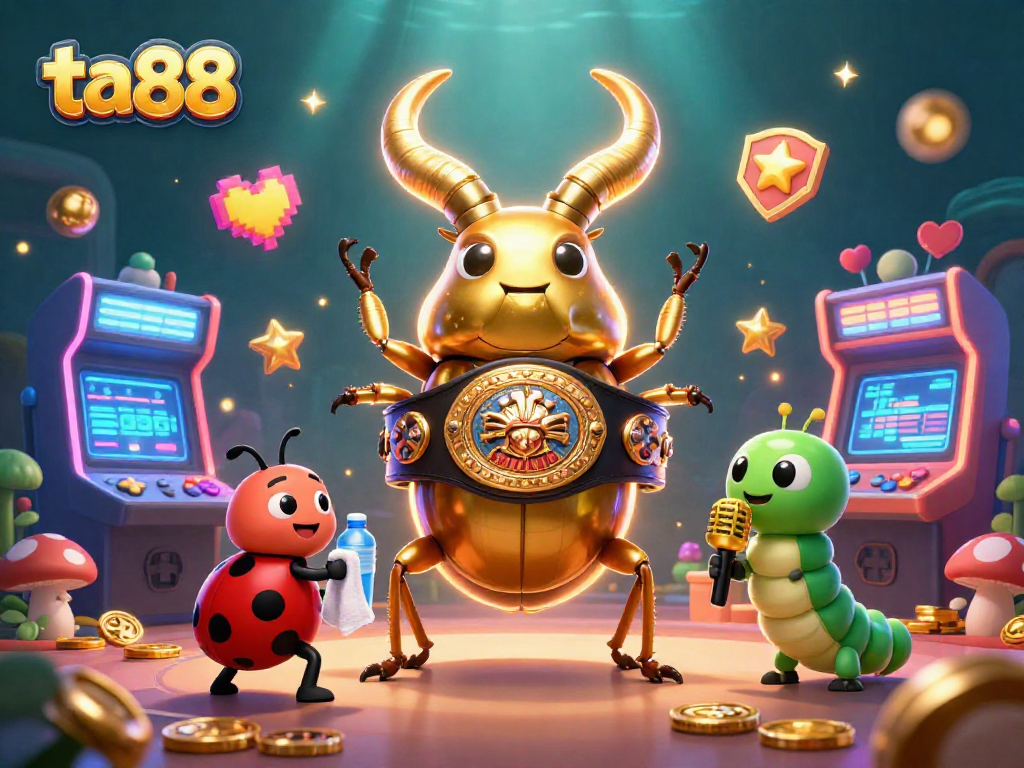 Experience betting action with ta88 in a vibrant casino scene featuring unique cartoon characters.