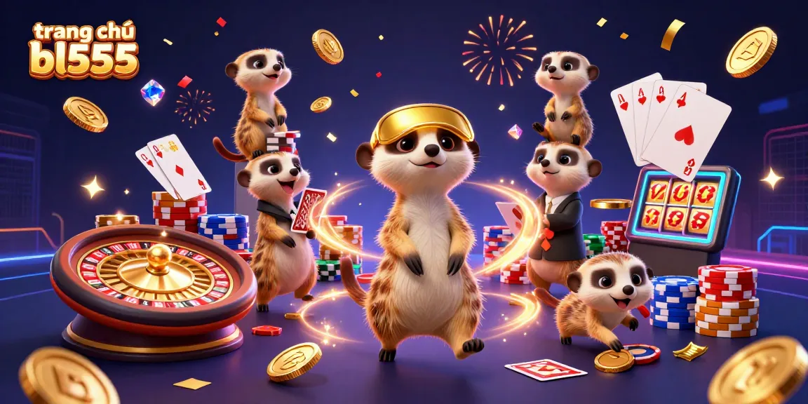 Experience the thrill of betting at trang chủ bl555 with adorable meerkats at a vibrant casino.