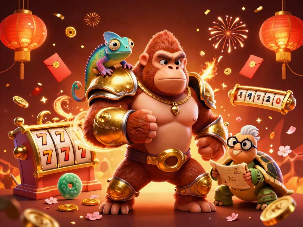 Spin to win with link gacor as the powerful gorilla king and wise tortoise join the gaming action.