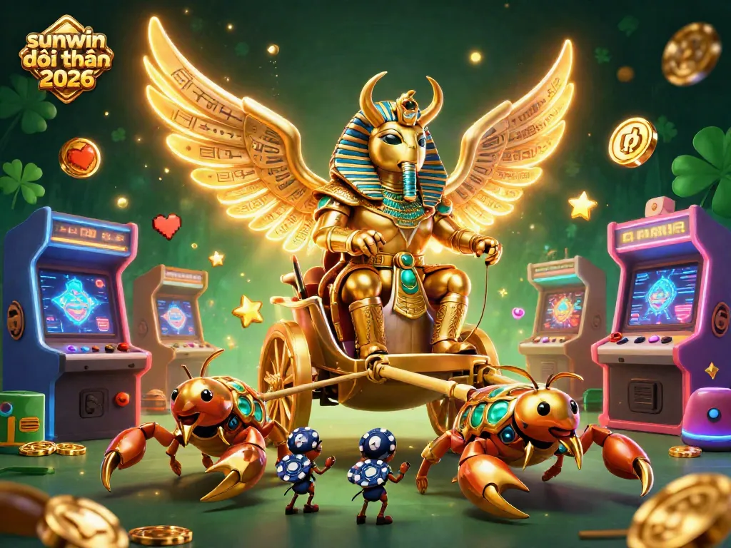 Experience the excitement of sunwin đổi thưởng 2026 with vibrant casino elements and thrilling gaming characters!