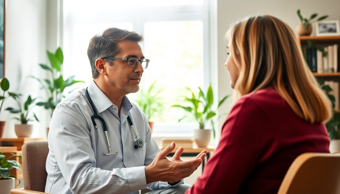 Engaging mental health tips scene with psychologist and client in a tranquil office.