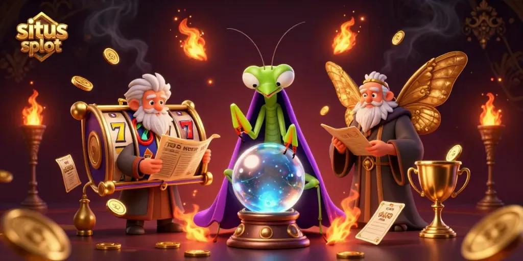 Get lucky with situs slot jackpot game excitement in a vibrant 3D cartoon scene!