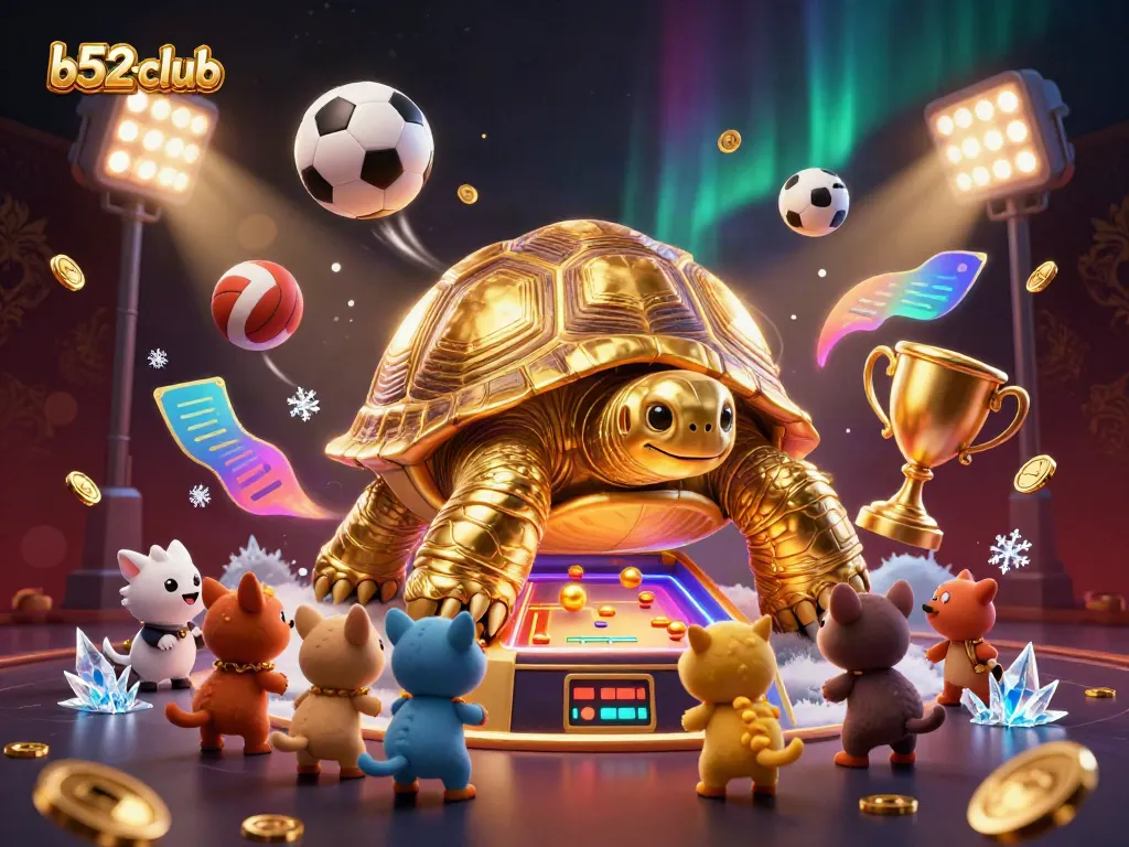 Experience excitement at b52-club with vibrant gameplay featuring a colossal golden tortoise pinball machine.