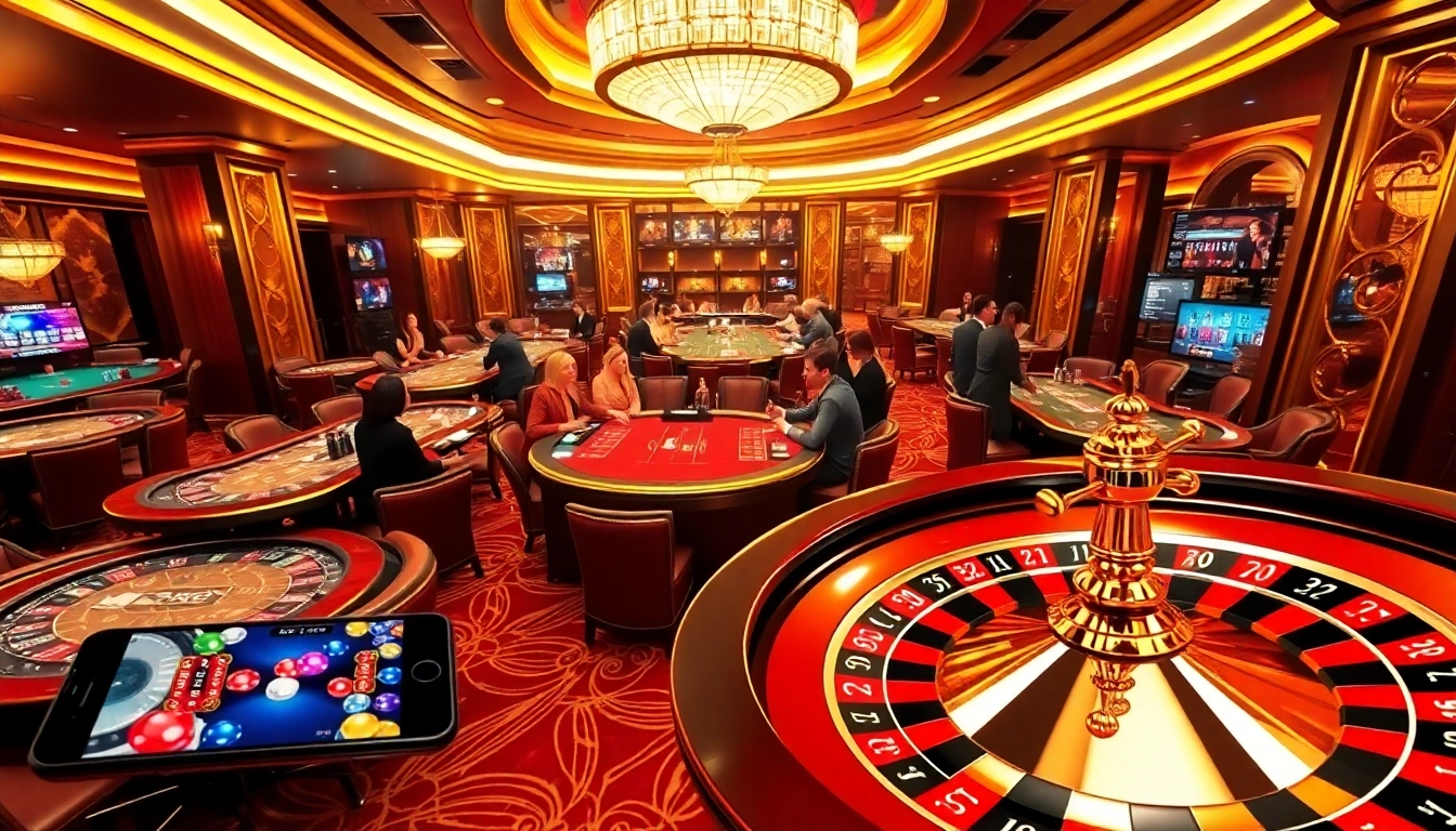 Experience high-stakes gaming excitement with s8 apk showcased in a luxurious casino setting.