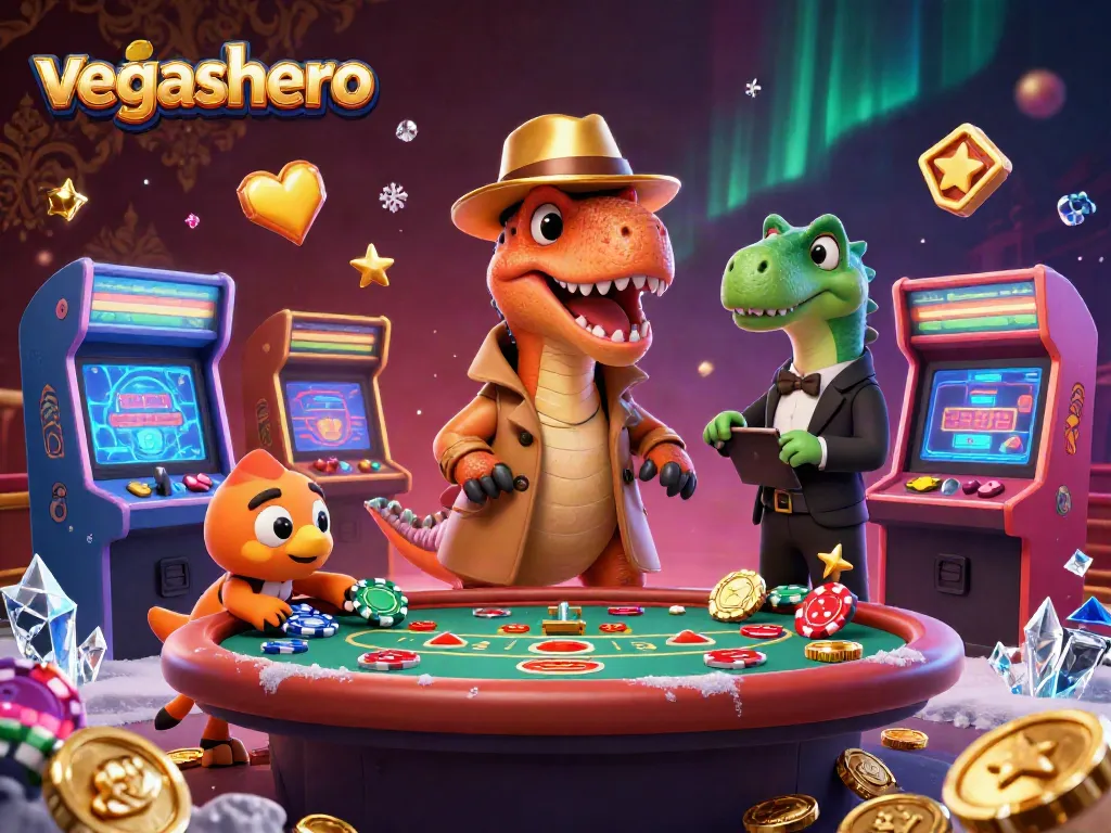 Join the thrills at VegasHero casino with a clever velociraptor card counter at the blackjack table.