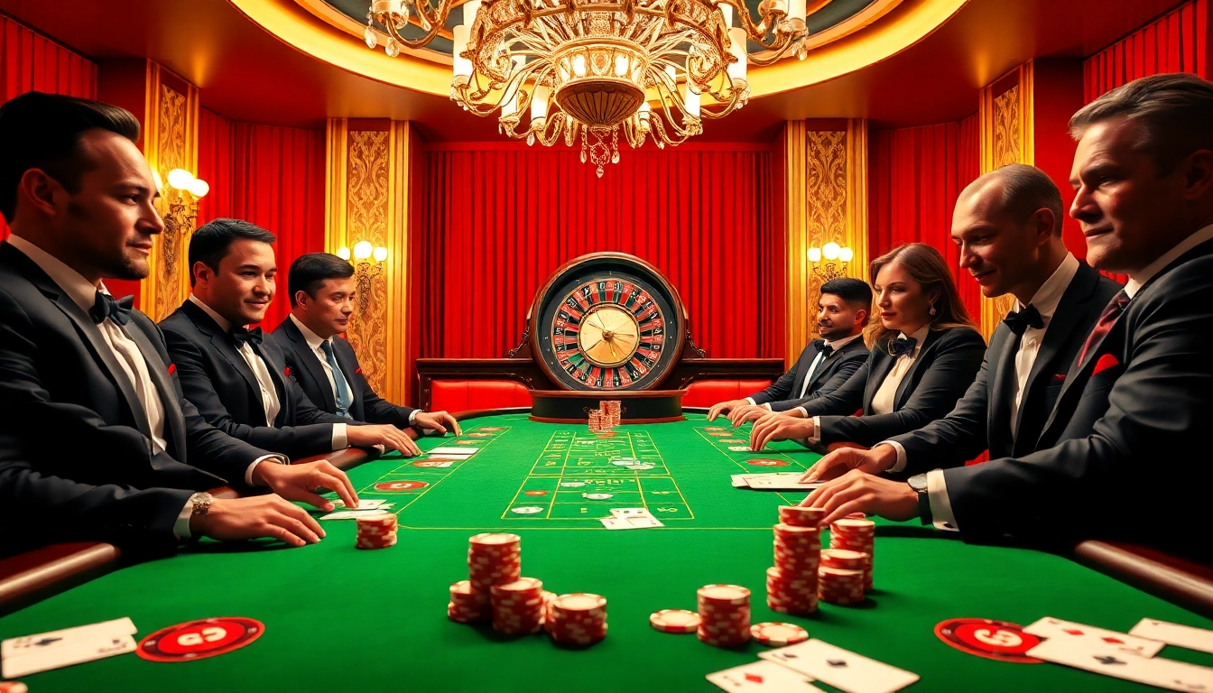 Experience the thrilling atmosphere of MM88, featuring an elegant poker table with players engaged in high-stakes gameplay.