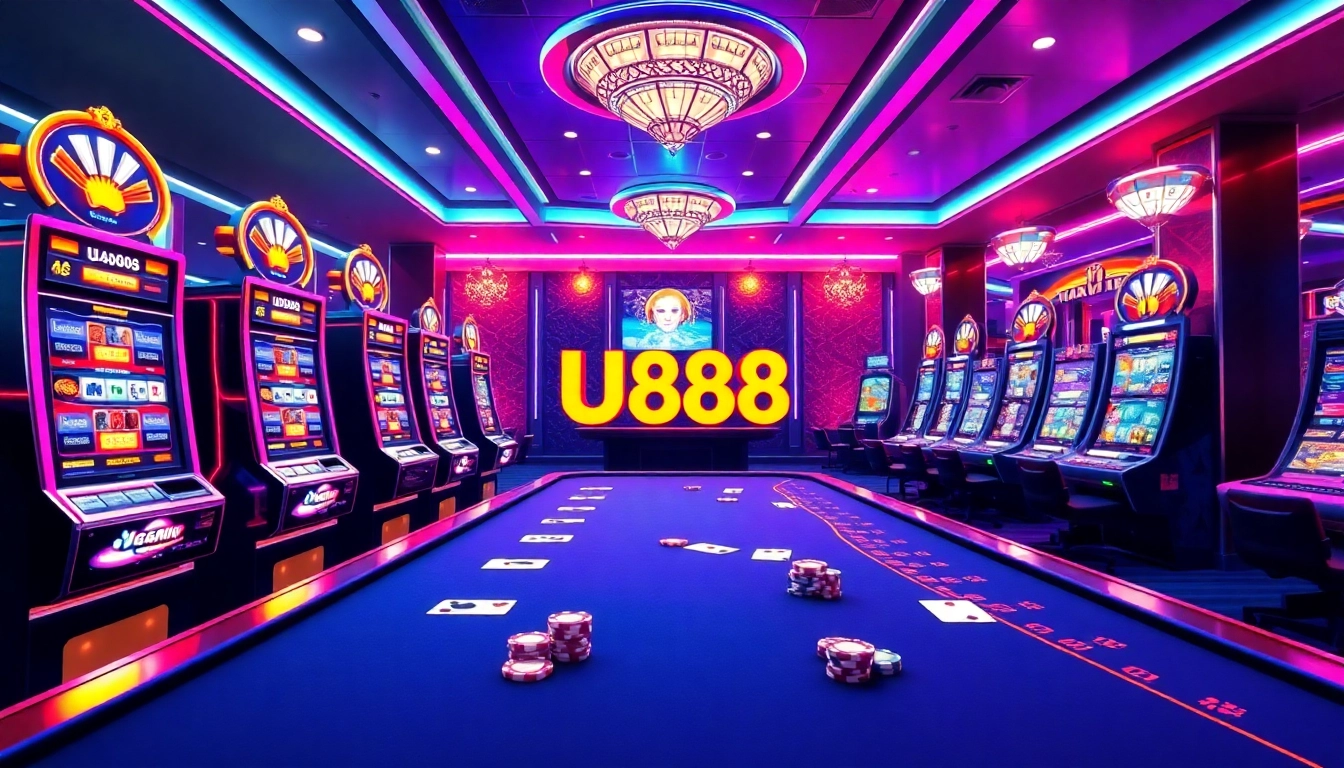 Experience the thrill of game u888 in a luxurious online casino setting filled with excitement.