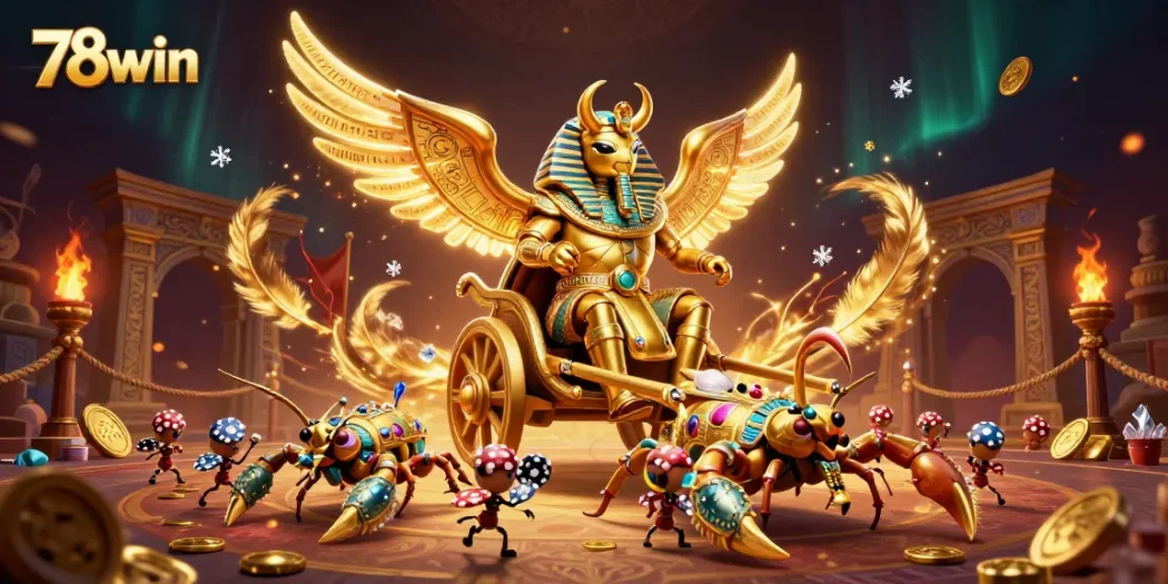 Engage with 78win's thrilling casino experience featuring ancient characters and lively game elements.